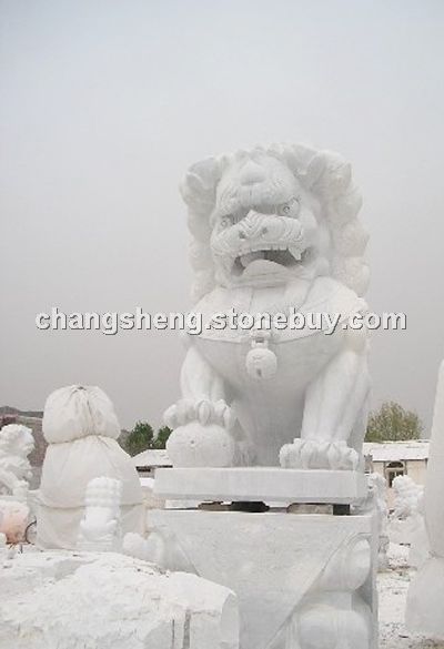 漢白玉大理石石獅子雕像