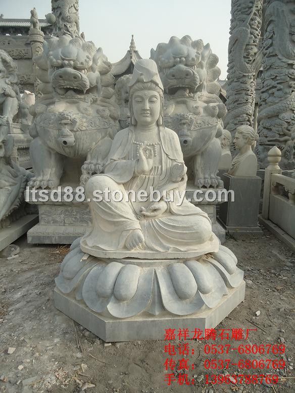 石雕观音菩萨，嘉祥石雕厂，中国石雕