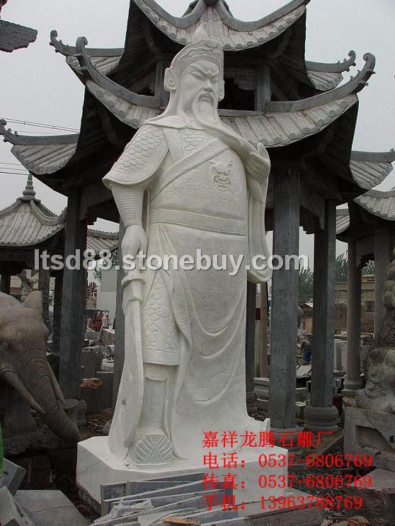 石雕关公像，嘉祥石雕厂，中国石雕专业第一制作厂家