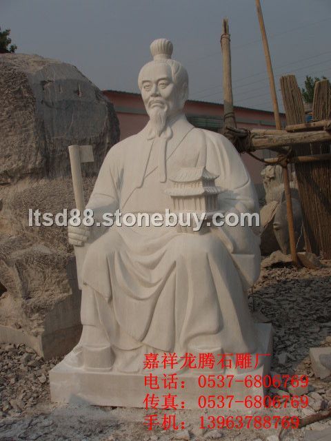 石雕鲁班像，嘉祥石雕厂，中国石雕专业第一制作厂家