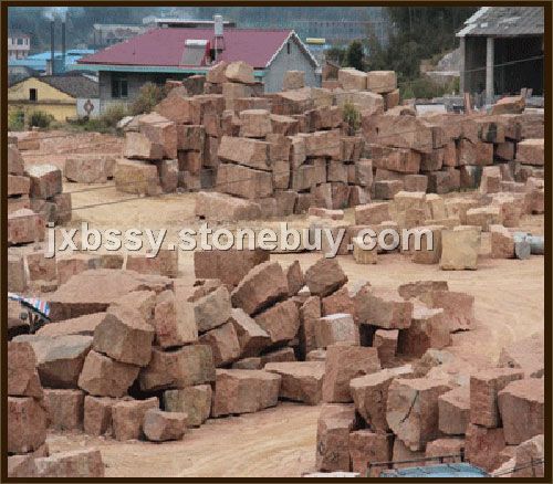 映山红荒料帝王红价格江西红石材光泽红石材批发
