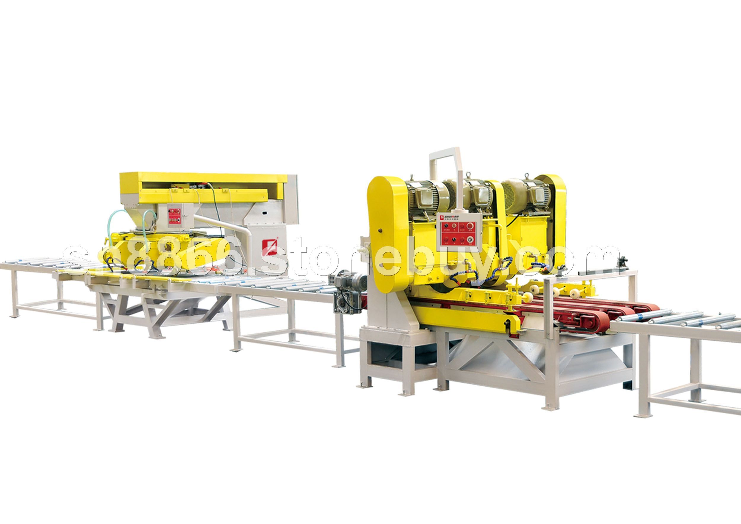 多刀连续磨边机、石材机械