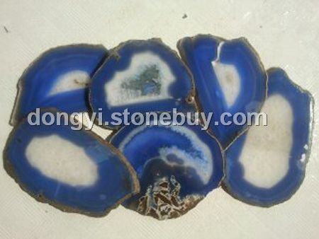 蓝色玛瑙透光石