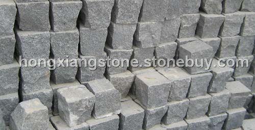 芝麻黑石材-小方块-G654小方块-654小方石-工厂长泰鸿祥