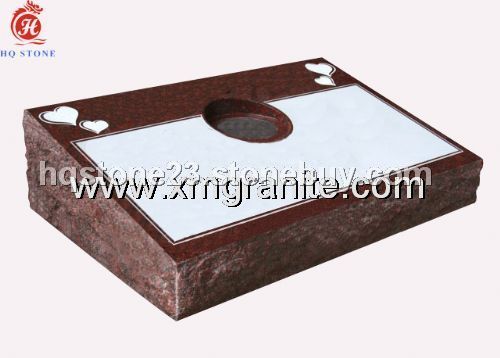 枕头碑（Red granite bevel marker)