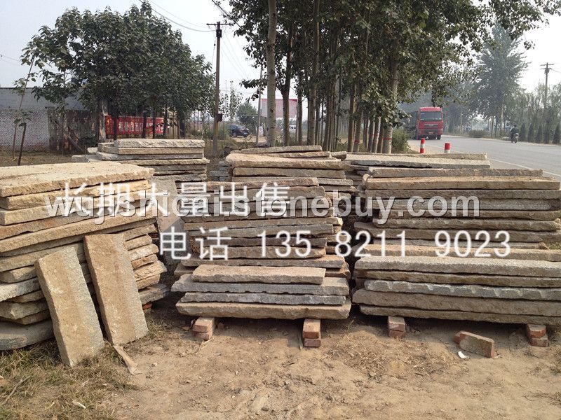 古旧石材旧石条老汉白玉台阶，铺路石，园林石材