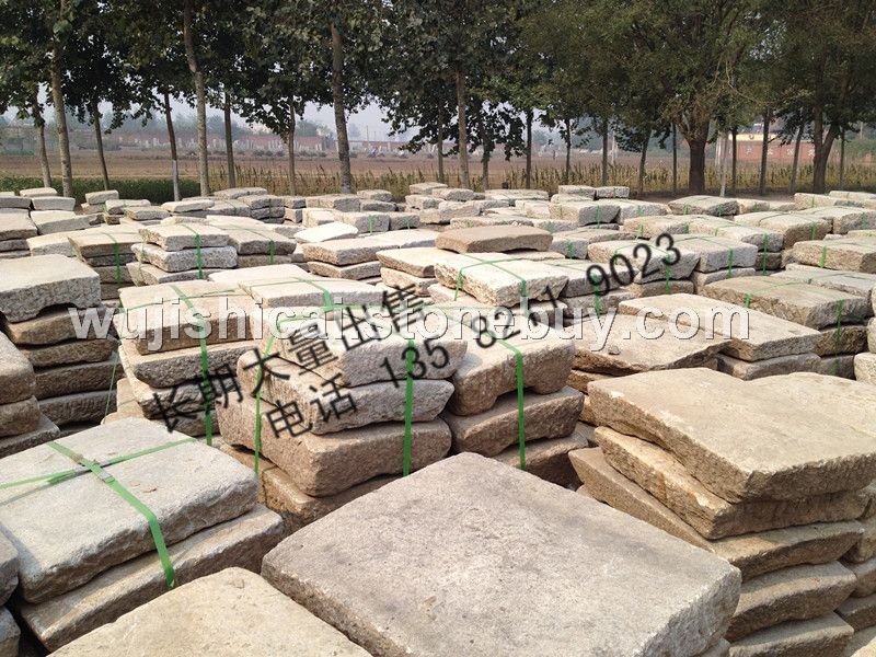 捶布石铺路石，古旧石材‘花岗岩铺路石，大理石铺路石，园林石材