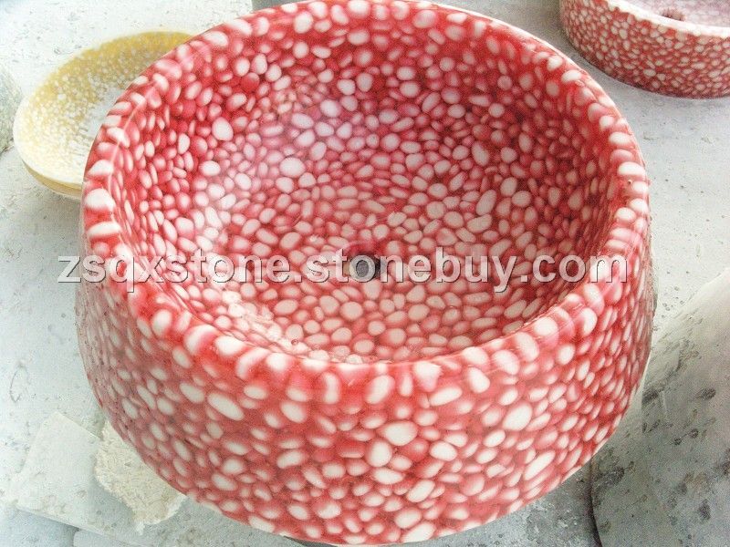 透光石锥形洗手盆