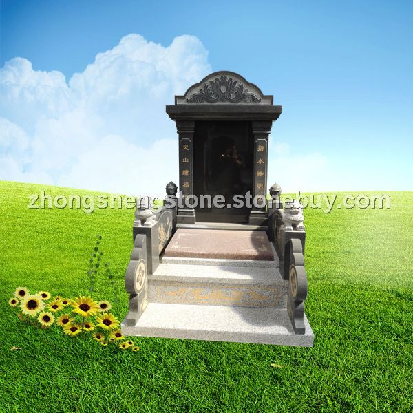 墓碑，中式传统碑，中式艺术碑，黑色墓碑
