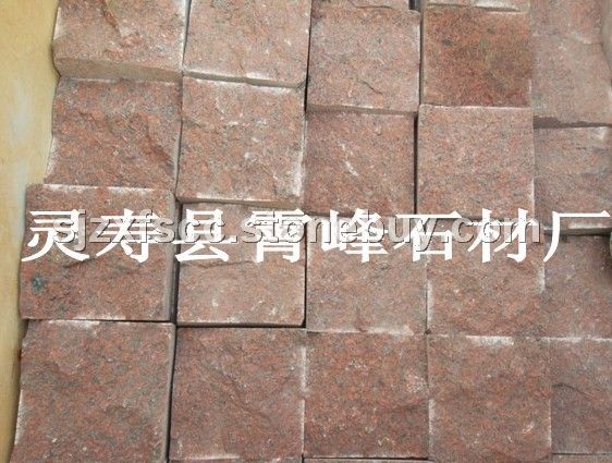 贵妃红自然面、贵妃红花岗岩石材、荔枝面、火烧面