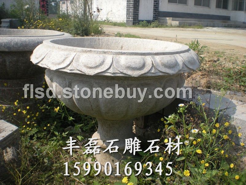 石雕花钵 石雕花盆