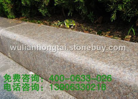五莲红磨光路边石