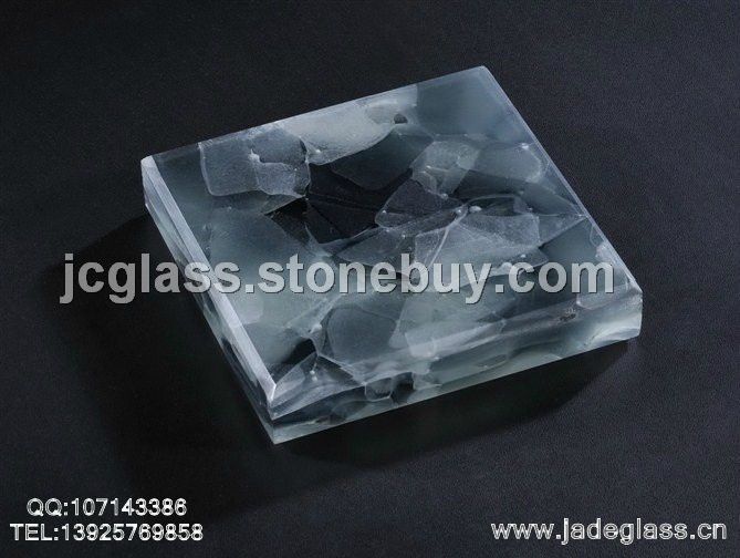 环保装饰材料艺术玻璃天然透光石晶创玉石玻璃