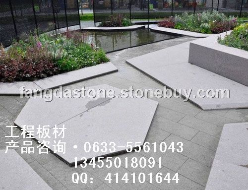 五莲红铺路石异形加工