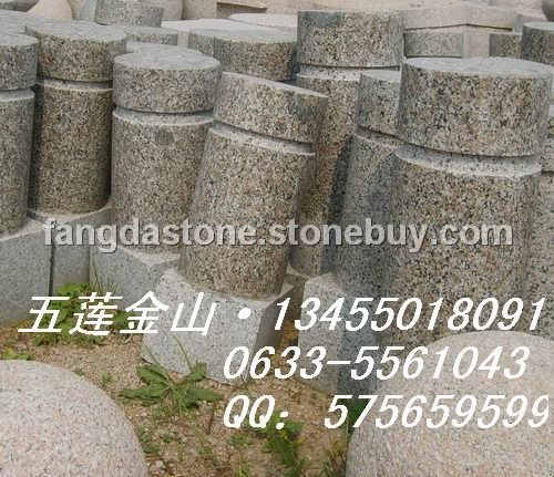 五莲花石材挡车柱，车止石