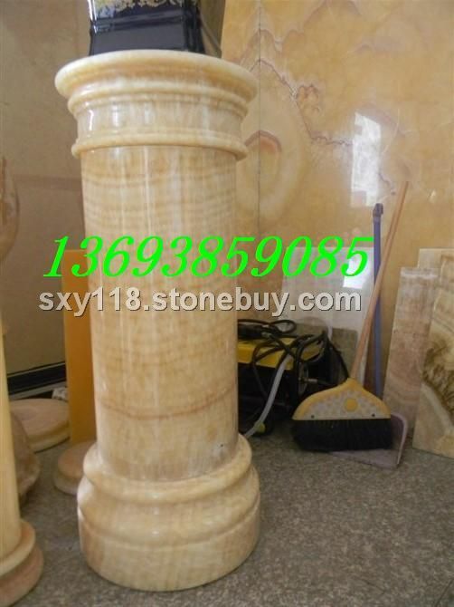 松香玉灯柱河南米黄玉