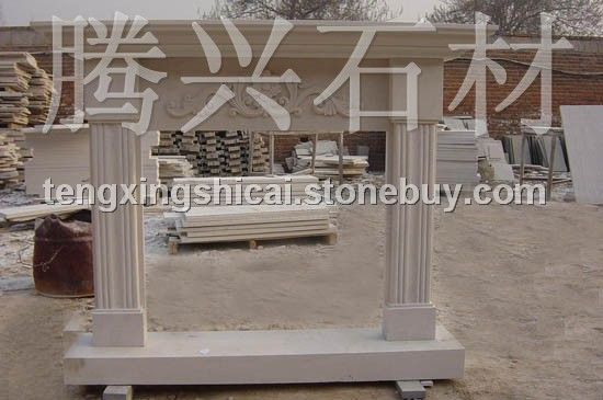 白砂岩壁炉