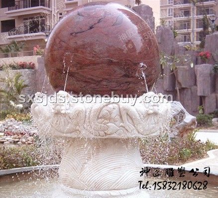 风水球 汉白玉风水球 石雕风水球 晚霞风水球