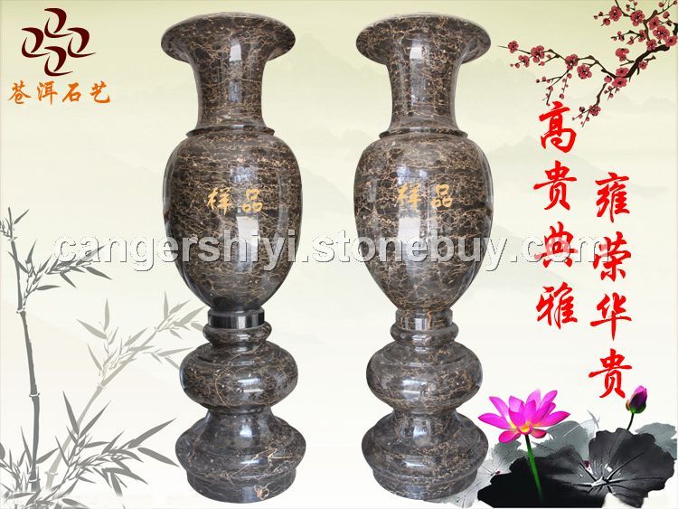 【苍洱石艺】天然大理石工艺品 金线石 特大花瓶 单位酒店 定制&nbsp;&nbsp;