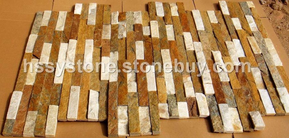 文化石白石英锈石英混合