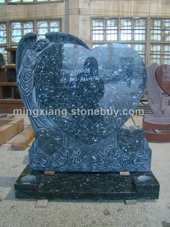 藍(lán)珍珠天使雕刻墓碑