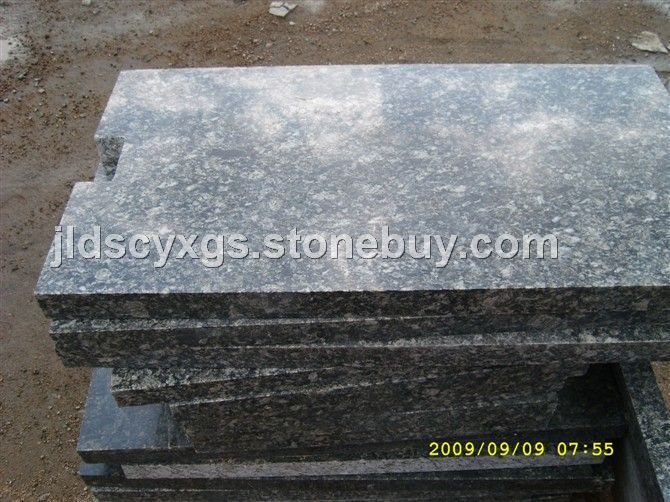 冰花绿（黑底白花）、5公分板材5面抛光图