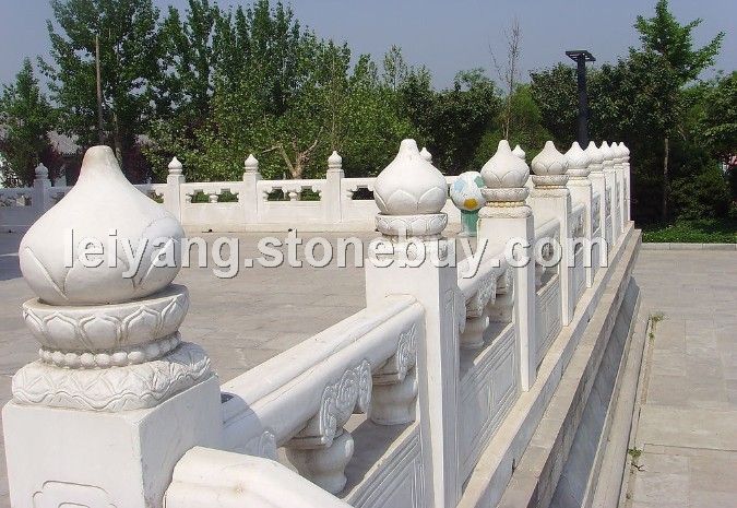 汉白玉栏杆 西方园林建筑 湖南白