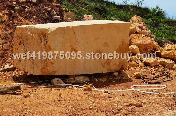 金黄石大理石荒料