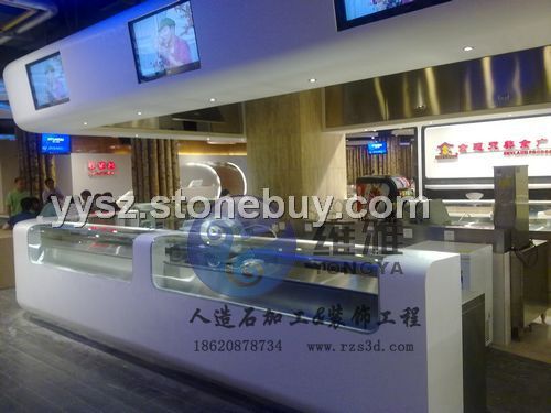 商品展柜、汽车展台、数码展示桌人造石加工