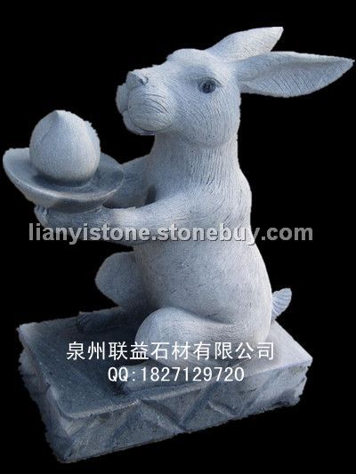 惠安雕刻，动物雕刻，石雕兔子