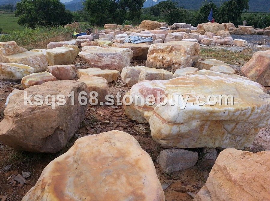 大量批发台面石、护树石、踏步石、草坪石