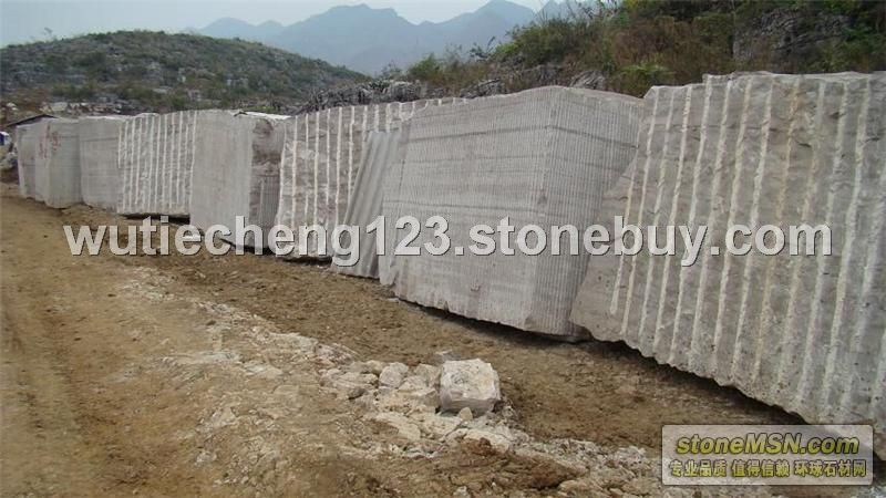 雅典灰木纹大理石荒料