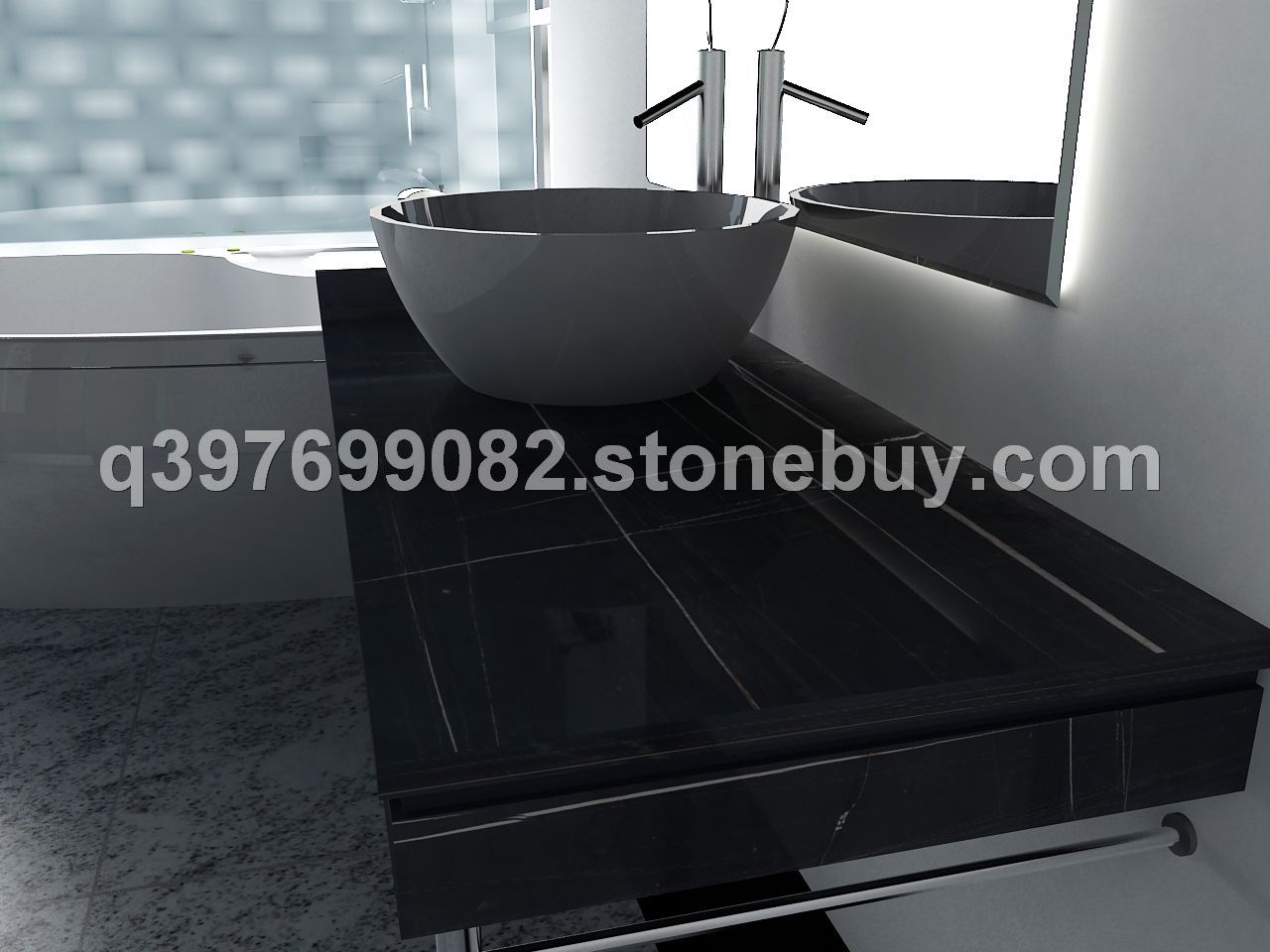 劳伦黑金洗手台