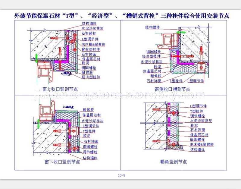 综合性挂件安装节点
