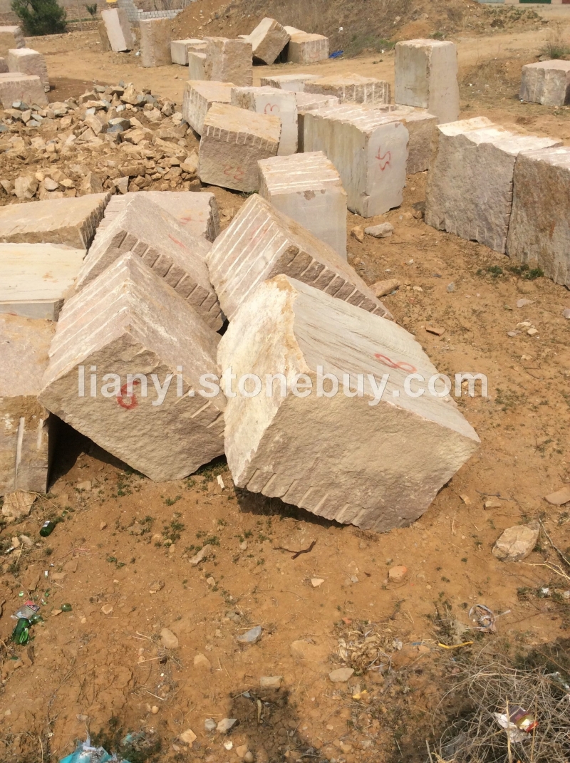 崂山红荒料一角