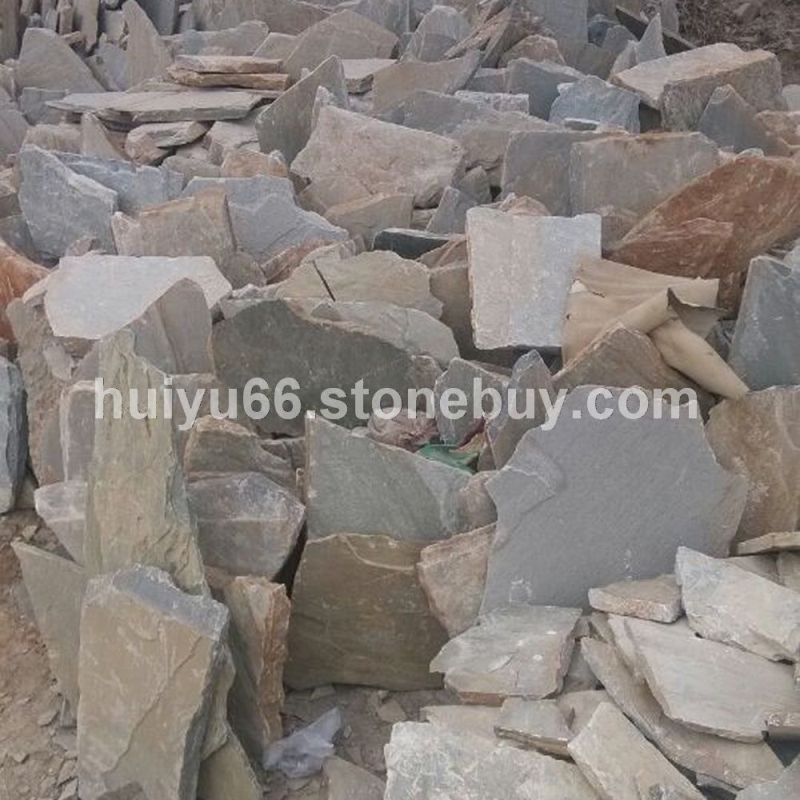 厂家大量供应黄木纹板岩地铺乱形