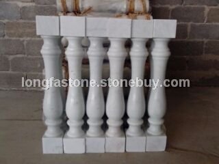 广西白天然大理石栏杆 批发汉白玉栏杆 方头12X12X80栏杆