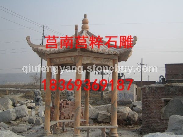 晚霞红亭子