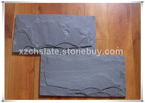 厂家直销江西文化石 黑色蘑菇石 青石板 仿古家装路面板岩