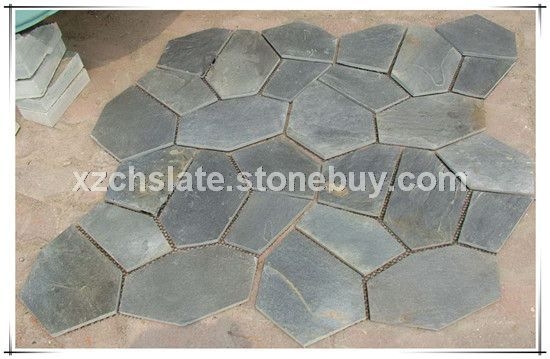 专业生产板岩 文化石 天然黑色石板瓦 青石板 网贴石