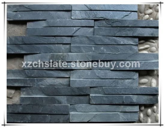 天然黑色组合板 文化石 青石板