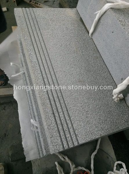 鸿祥荔枝面台阶石 G654芝麻黑花岗岩楼梯板 G655芝麻灰 2