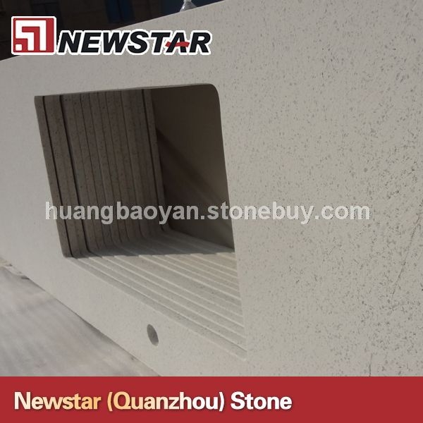 Newstar Kitchen use artificial white quartz counte