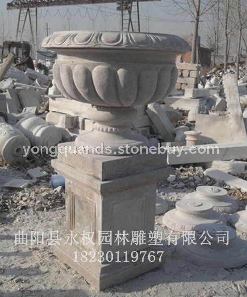 石雕盆景花盆雕塑