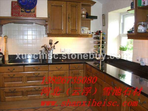 黑色石材橱柜板