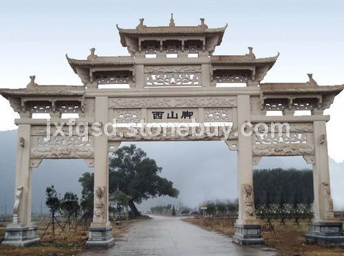石雕牌坊、牌坊石雕、汉白玉石雕牌坊、牌坊厂家、嘉祥石雕厂家