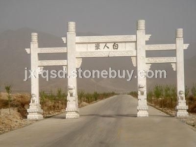 石雕牌坊、牌坊石雕、汉白玉石雕牌坊、牌坊厂家、嘉祥石雕厂家