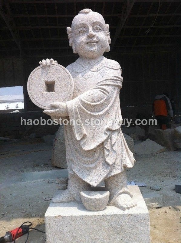散财童子 石雕　人物雕刻　园林雕刻　园林建筑　寺庙雕刻