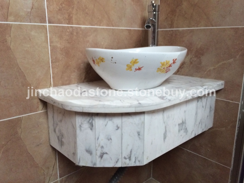 厂家供应爵士白进口大理石洗面台