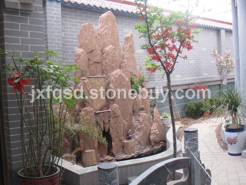 假山噴泉 青石 花崗巖 漢白玉 黃銹石 五蓮花 五蓮紅 花瓶 二十四孝壁畫 九龍壁 麒麟 大象